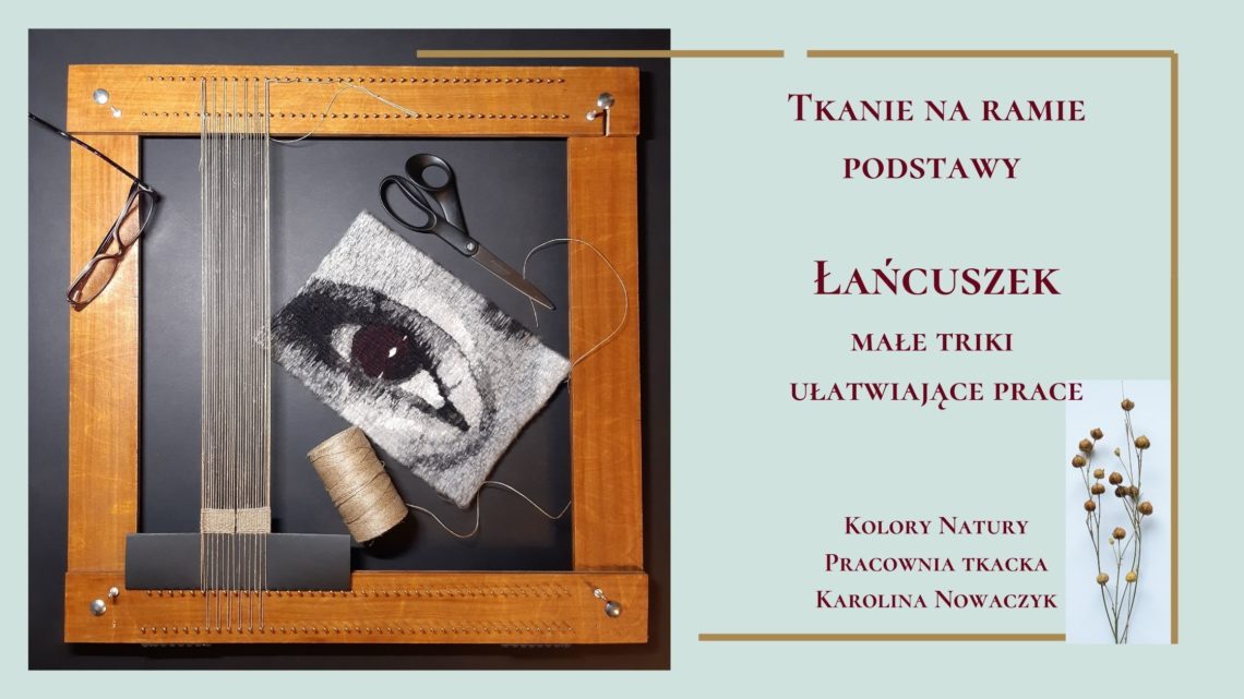 łańcuszek, sumak, splot sumakowy, gobelin, tkanie na ramie